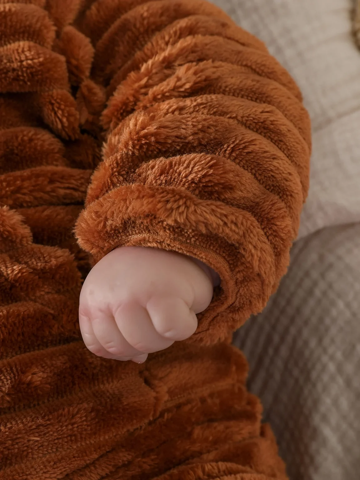 2Pcs Baby Boys Fall/Winter Long Sleeve 1-3Y fleece Solid Suit Warm Hoodie Cute Outdoor Wear Set 3