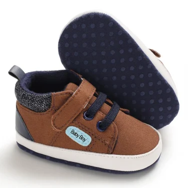 Newborn Baby Shoes Brown Themed Multicolor Boys and Girls Shoes Casual Sneakers Soft Sole Non-Slip Toddler Shoes First Walkers 3