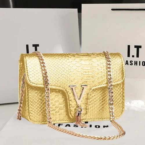 Luxury Handbags Women Bags New Design European Brand Crocodile Chain Shoulder Crossbody Bags For Women Day Clutch Bolsa Feminina 1