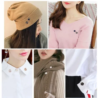Brooch Pin Set Women\'s Small Brooch Pearl Rhinestones Lapel Pins Sweater Shirt Fixed Clothes Decoration Accessories Gift 2