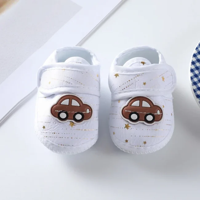 Newborn Baby Girl Boy Shoes Cartoon Pattern Soft Sole Anti-slip Shoes Toddler Cotton Shoes First Walkers 4