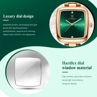 POEDAGAR Luxury Square Watch for Woman Waterproof Stainless Steel Ladies Quartz Watch Dress Elegant Women Watches Fashion reloj 3
