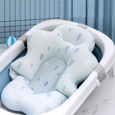 Baby Shower Bath Tub Pad Non-Slip Bathtub Mat Newborn Safety Security Bath Support Cushion Animal Soft Pillow Care Accessories 1