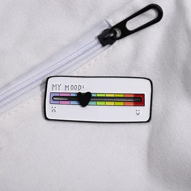 My Happy Mood Enamel Pins Cartoon Rainbow Emotional Regulation Brooch Lapel Clothes Metal Badge Wholesale Gift For Kid Friends 5