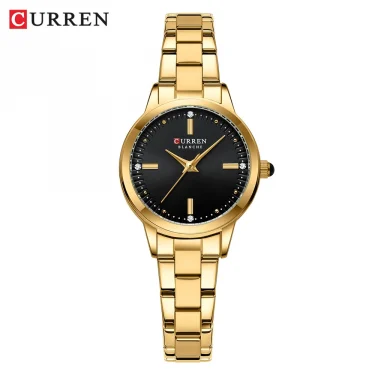 CURREN-Women's Simple Dial Wristwatch, Elegant and Charming Bracelet Quart Watches for Lady, Fashion Brand 6