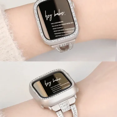 Hard PC Frame Diamond Case For Apple Watch Series 10 42mm 46mm Protective Cover 40MM 44MM for iWatch 4 5 6 SE 7 8 9 41MM 45MM 5