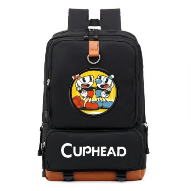 Cuphead Game Mugman Backpack For Boys Girls Travel Shoulder Backpack Men Women Large Capacity Daily Bookbag Mochila 1
