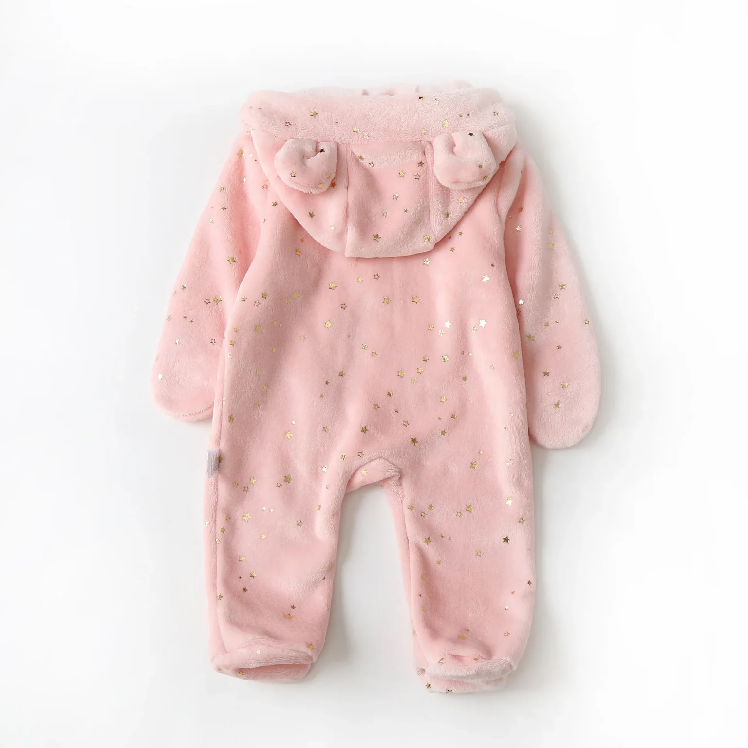 OLEKID Autumn Winter Newborn Baby overalls Plus Velvet Hooded Kids Baby Girl Rompers 0-1 Years Toddler Boy Jumpsuit Outfits 6