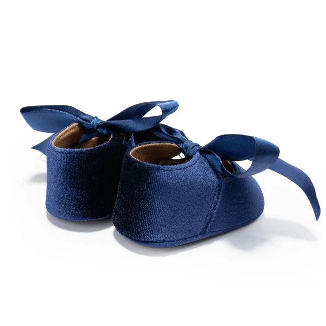 Baby Girls Princess Shoes Multi Color Velvet Soft Bottom Bow Shoes Anti Slip Newborn Infant First Walkers Shoes 0-18 Months 6