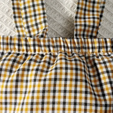 Ylsteed Newborn Boy Photography Outfit Little Gentleman Plaid Suspenders Trousers Casquette Cap and Bow Tie Infant Photo Props 5