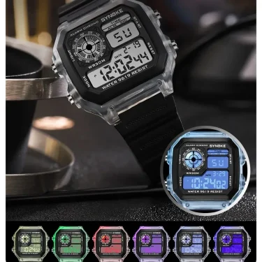 SYNOKE Digital Watches Men Sports Luminous Multifunction Waterproof Chrono Wristwatch Outdoor and Running Student Seven Lights 2