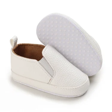 Classic Fashion Boy And Girl Flat Walking Shoes PU Soft Sole Non-slip Shoes For Newborn Babies First Walker Walking Shoes 3