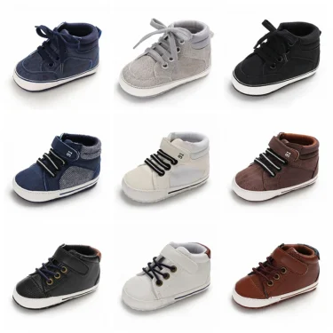New Baby Shoes boy And Girl Star Sports Shoes Pure Cotton Soft Non-Slip Sole Newborn Toddler Toddler Casual Baby Shoes 1