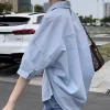 light blue shirt