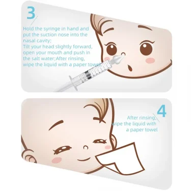 Baby Nose Cleaner 2Pcs Nasal Washer Needle Tube Washer 10ML Infant Nasal Aspirator Cleaner Syringe Washing Baby Care Tools 2
