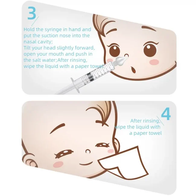 Baby Nose Cleaner 2Pcs Nasal Washer Needle Tube Washer 10ML Infant Nasal Aspirator Cleaner Syringe Washing Baby Care Tools 2