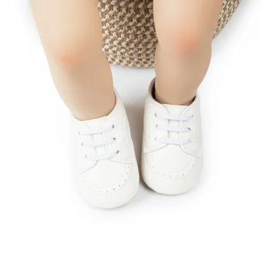 Newborn Baby Shoes Four Seasons Models 0-18 Months Baby Soft-soled Shoes Casual Leather England Style Comfortable Walking Shoes 6