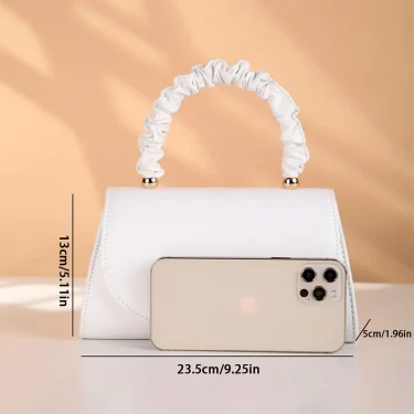 Women Top-handle Bags White Leather Bride Handbags Purse Designer Evening Bags Party Handbag Wedding Clutch Wallet Shoulder Bag 3