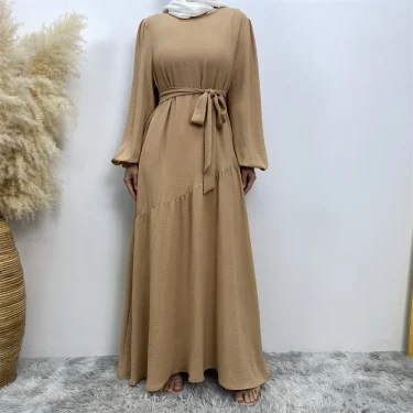 Muslim Ramadan sells women's Muslim fashion clothing in Turkey Long sleeve abaya Popular clothing for Islamic women 2