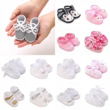 Newborn Baby's First Baptist Shoe: Newborn Boys and Girls' White Baptist Shoes Soft Sole Walking Shoes Size-9CM-10CM 1