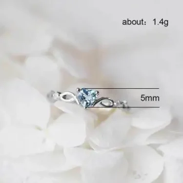 Huitan Simple Heart Ring For Women Female Cute Finger Rings Romantic Birthday Gift For Girlfriend Fashion Zircon Stone Jewelry 5