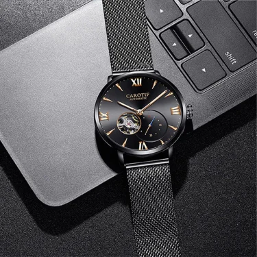 High-end Automatic Mechanical Watch Men's Luxury Brand Fashion Design Casual Male Wristwatch Mesh Waterproof Clock 2025 NEW 4
