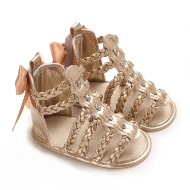 Summer Fashion New Baby Shoes Trendy Girl Baby High Top Hollow Sandals PU Soft Sole Casual Walking Shoes 2