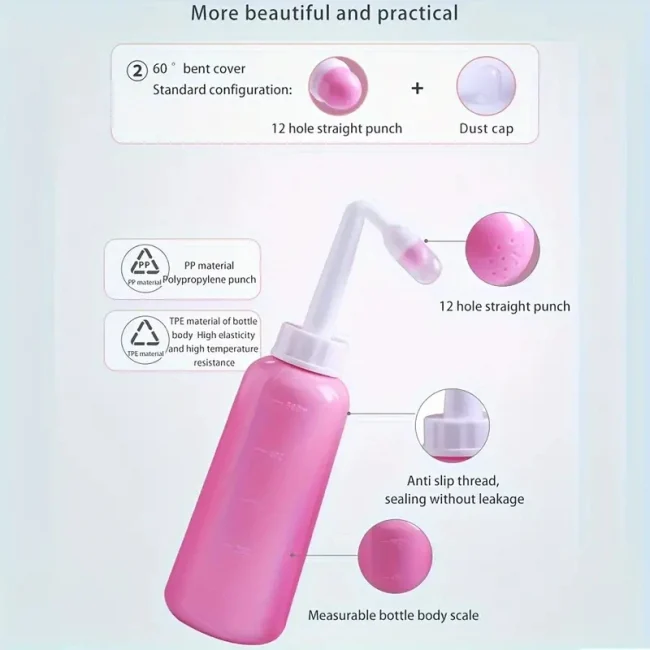 Perineal Irrigation Spray Bottle Portable 12oz Bidet Sprayer for Private Parts Baby Butt Cleaning Tool Postpartum Care Essential 4
