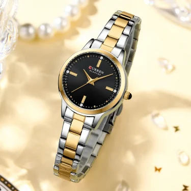 CURREN Women's Watches Fashion Original Quartz Wrist Watch for Ladies Roman Dial Dazzling Diamond Waterproof Luminous Luxury New 5