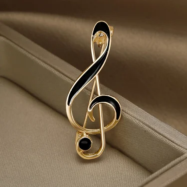 Stylish Simple Music Note Pin for Women Unisex Enamel Musics Symbol Brooches Event party backpack decoration clothes accessories 1