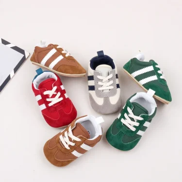 Hot Selling Baby Casual Sports Shoes Spring and Autumn Girls and Boys High Quality PVC Sole Anti Slip Prewalker Shoes BLS4034 5
