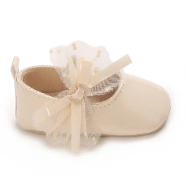 0-18M Lace Bow Mary Jane Spring Baby Shoes PU Soft Sole Non-Slip Newborn Girl Shoes First Walkers Princess Bowknot Baby Prewalke 5