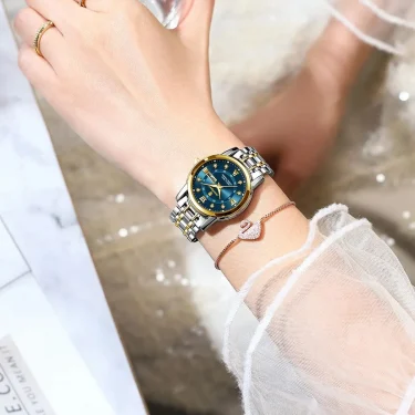 POEDAGAR Women Wristwatch Luxury Quartz Ladies Watch Waterproof Stainless Steel Luminous Date Week Women's Watches Dress Clock 5