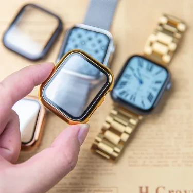 Glass+cover For Apple Watch Case 44mm 40mm 42mm 38mm Bumper Screen Protector for iWatch Serie 8 7 6 5 4 3 se 41/45mm Accessories 2