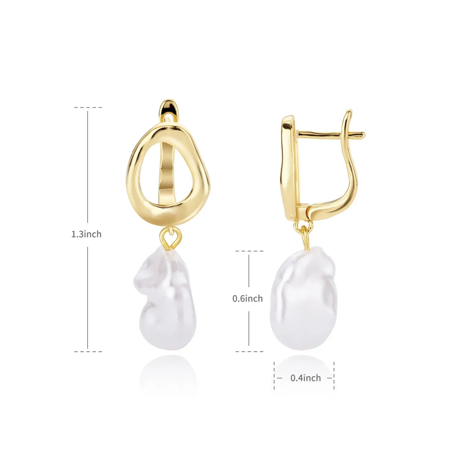 Circle Earrings For Women Vintage Punk Baroque Pearl Earrings Stainless Steel Ear Clip Women Jewelry Imitation Pearl Gift Mujer 5