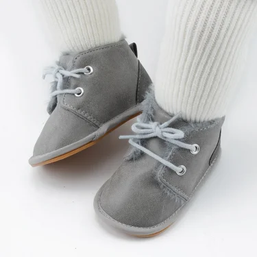 New Snow Baby Booties Shoes Baby Boy Girl Shoes Crib Shoes Winter Warm Cotton Anti-slip Sole Newborn Toddler First Walkers Shoes 6