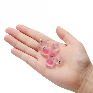 10pcs/lot Resin Frosted Multicolor Heart Charms For Handmade Bracelet Earrings Necklace Pendant DIY Jewelry Making Supplies 5