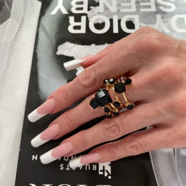 Trendy Irregular Crystal Aesthetic Rings for Women Y2K Gothic Large Stone Knuckle Rings Rhinestone Geometric Zircon Jewelry Gift 2