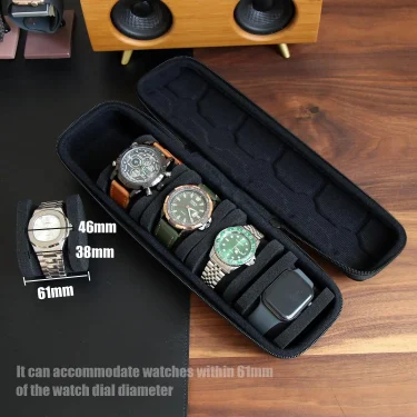 5 Slot EVA Watch Travel Case for Men and Women Portable Single Watch Storage Box & Organizer for Wristwatches and Smart Watches 4