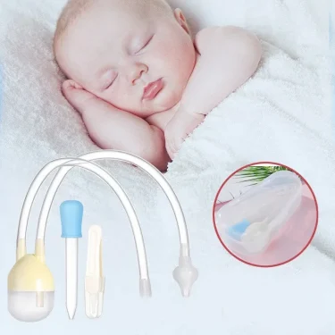 3pcs/box Newborn Baby Safety Nose Cleaner Kids Vacuum Suction Nasal Aspirator Set Infants Medicine Dropper Accessories Baby Care 2