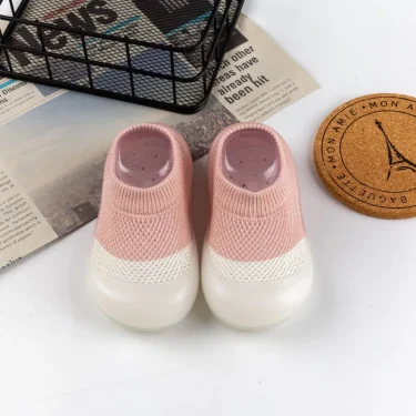 Summer New Combed Cotton Anti slip and Breathable Children's Soft Sole Shoes Baby Walking Shoes Mesh Faced Baby Floor Socks 6