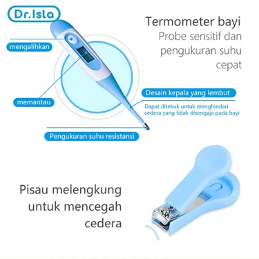 10 in 1 Baby Care Set Thermometer Safe Nail Clippers Soft Comb Brush Care Combination Fof Kids Gift 5