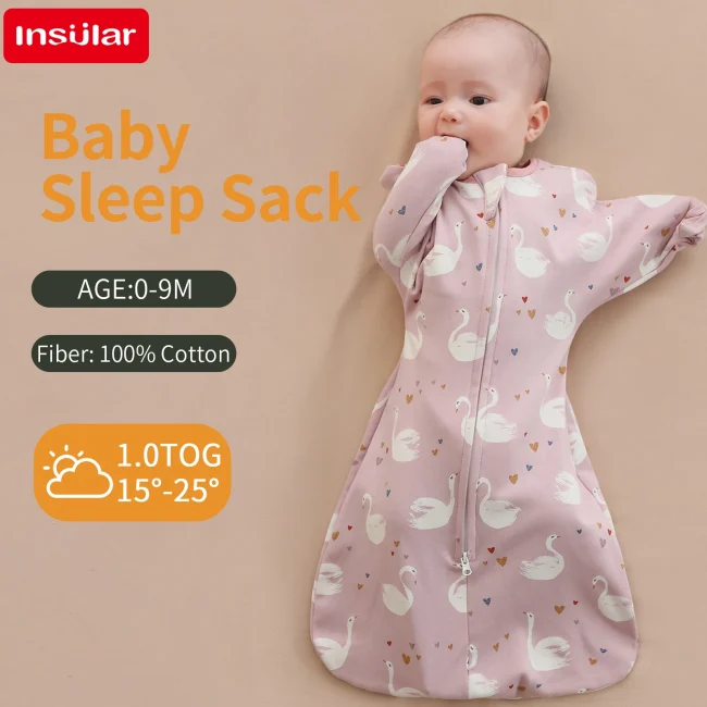 Newborn Raised Hand Anti-shock Cotton cartoon Swaddle Blanket New Born Baby Items Baby Swaddles 1