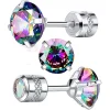 6mm Rainbow cz White