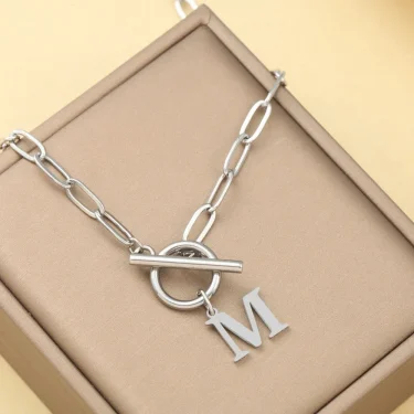 Initial Letter Superior and Simplicity Quality Stainless Steel Jewelry Necklace for Women Pendant Necklaces Women's Trend 6