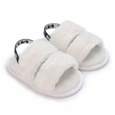 VALEN SINA fluffy Skin Friendly Shoe upper For Baby Girls Summer Newborns Baby Girls Sandals For Toddlers Baby Shoes 0-18M 2