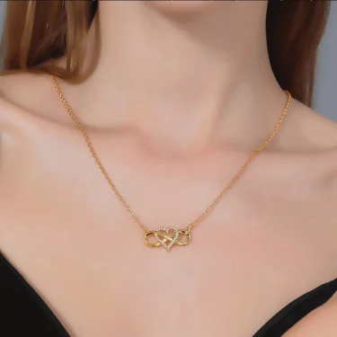 Infinity Heart Necklace for Women with Cubic Zirconia Anniversary Birthday Jewelry Gifts Wife Girlfriend Mom Daughter 2