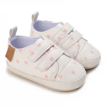 Meckior New Baby Boy Girl Shoes PU Leather Sneakers Rubber Bottom Non-slip Lightweight First Walker Crib Shoes 0-18 Months 2