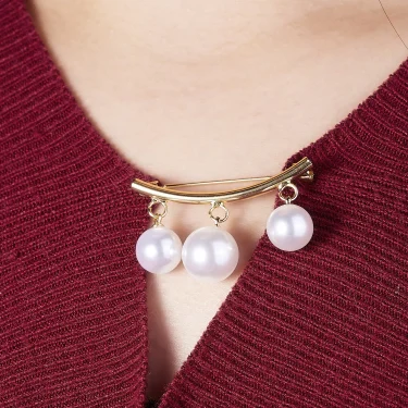 Elegant Fashion Pearls Brooch Pins For Women Fixed Straps Charm Safe Pin Brooches Clothing Clip Badge Dress Buckle Diy Jewelry 2
