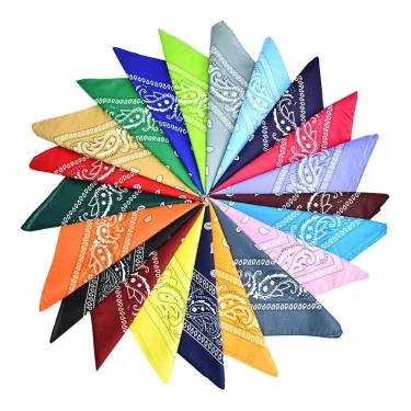 Fashion Hip Hop Bandana Outdoor Unisex Black Hair Band Neck Scarf Headwear Wrist Wraps Head Square Scarves Print Handkerchief 3